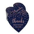 thumbnail image 1 of Inkdotpot Pack Of 50 Real Rose Gold Foil Paper Tags Thanks From The New Wedding Favor Hang Tags, 1 of 6
