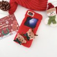 thumbnail image 6 of Allytech Galaxy Z Flip5 Case Christmas Elk, Faux Fur Furry Back Cover with Cute Elk Perfect Gift for Christmas Shockproof Protective Phone Case Cover for Samsung Galaxy Z Flip 5 - Red, 6 of 6