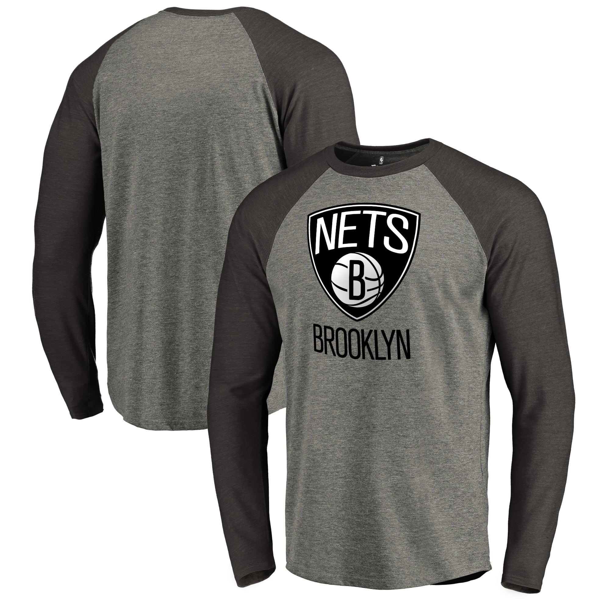 Brooklyn Nets Fanatics Branded Primary Logo Raglan Long Sleeve T-Shirt ...