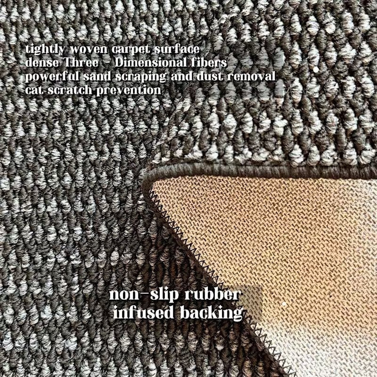 Area Rug Dirt Trapper  Non-Slip Washable Floor Rug, Dirt Resistant & Absorbent Indoor Rug, Low Profile Soft Rug for Entryway, Living Room, Bedroom