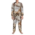 thumbnail image 3 of Wukai Cute Bulldogs Apply Men's Long Sleeve Pajama Set,Long Sleeve Mens Sleepwear with Pockets & Front Fly-X-Large, 3 of 7