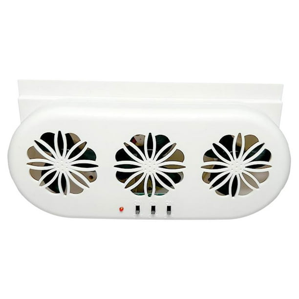 Ventilador de ventilación para coche, USB, con tres salidas, extractor de aire para ventana, aire acondicionado de verano para la mayoría de coches, color blanco