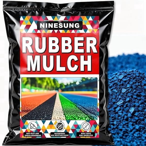 Dark Blue Rubber Mulch for Kindergarten, Playground, Outdoor Park, School, Sports Tennis Court, Pitch Rubber Granules Running Track Material Plastic Runway (Dark Blue, 2 Pounds)