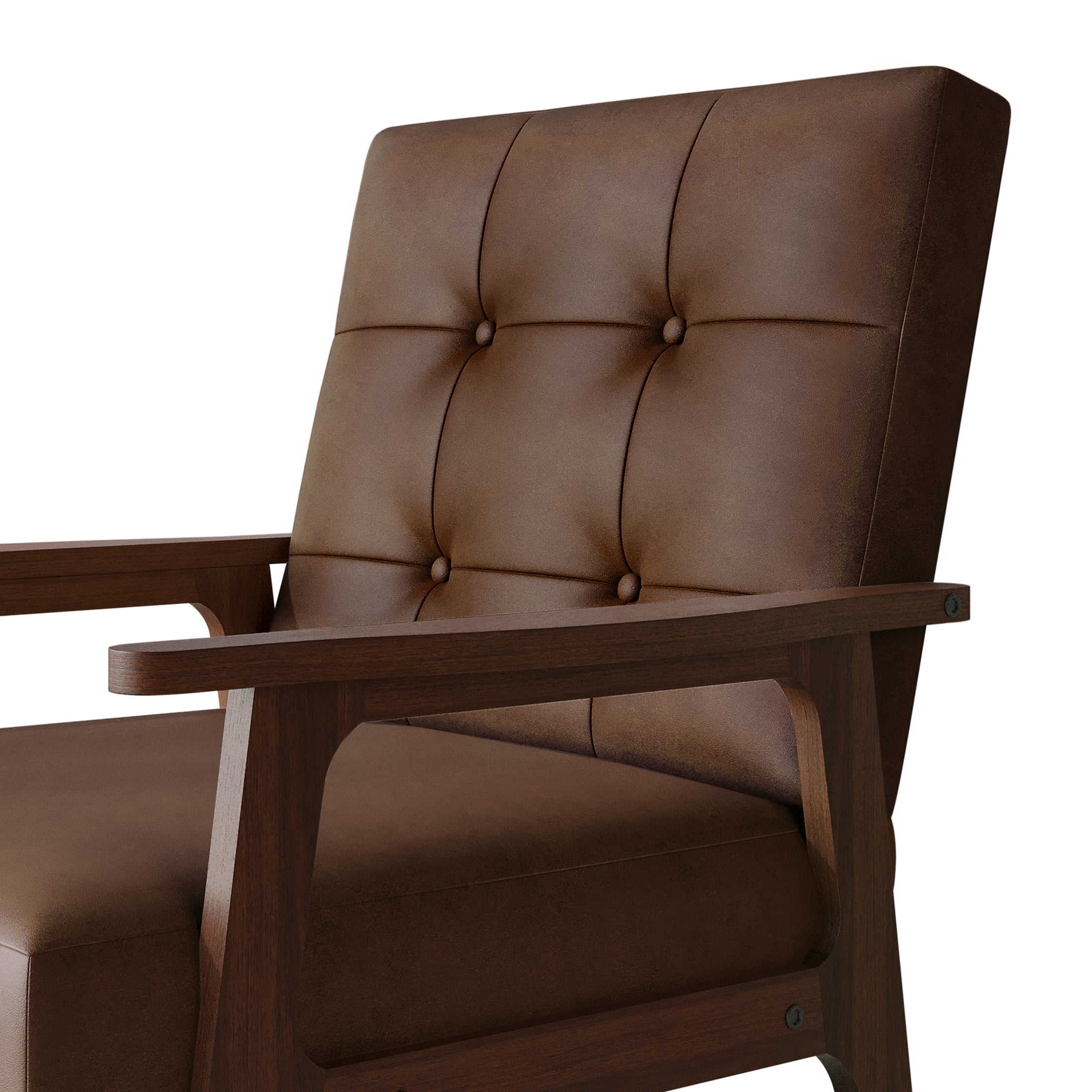 Castle Place Shabby Chic Accent Chair, Brown