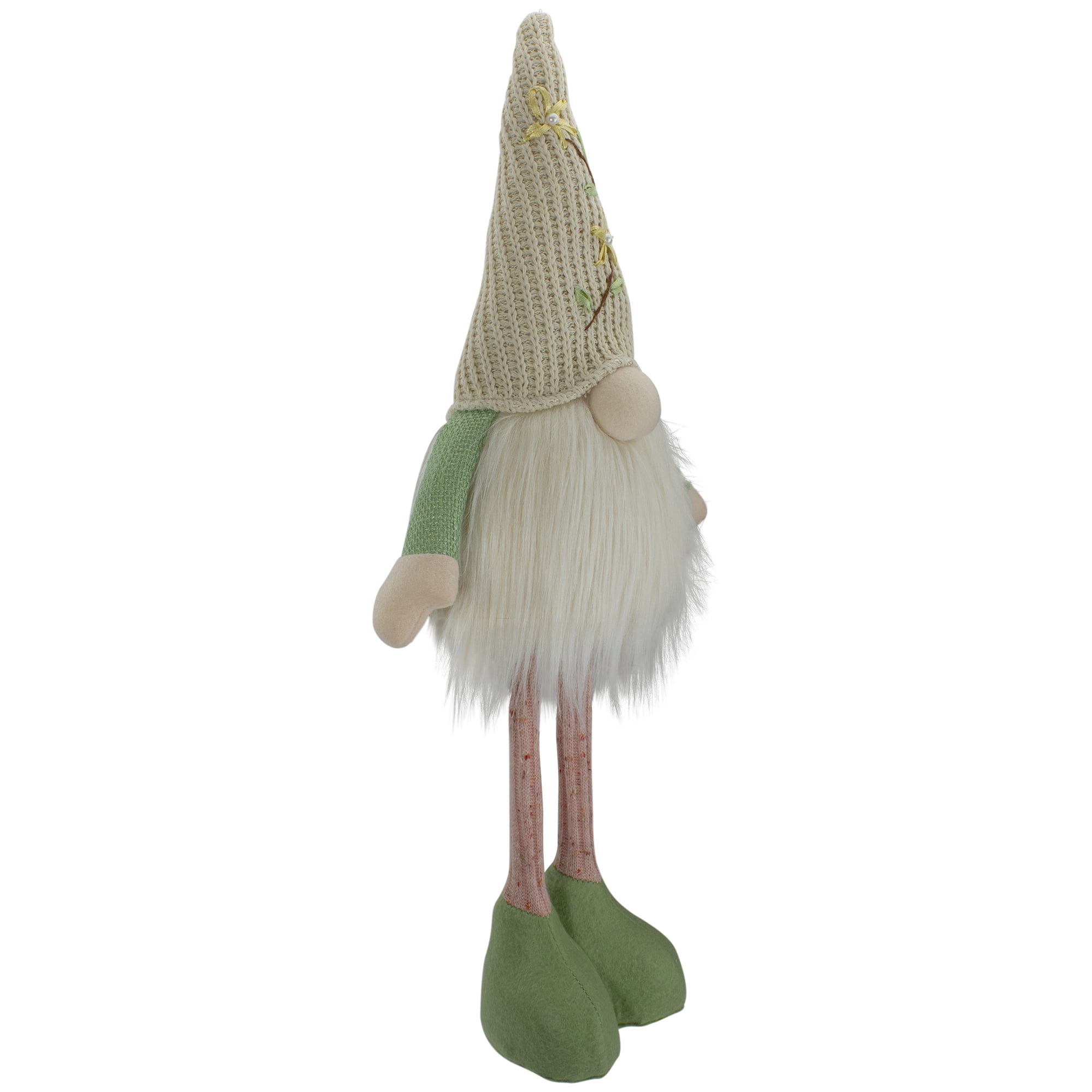 Northlight Lighted Spring Gnome Figure with Knitted Floral Hat - 22"