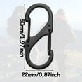 thumbnail image 3 of Mousquetons, Petit Mousqueton, 30 Pcs Mini Mousqueton, Mousqueton en S, Forme en S Double Ressort Clips de Porte-Clés Mousquetons en Alliage d'Aluminium Léger Étanche Porte-Clés Noir, 3 of 4