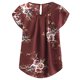 thumbnail image 4 of Guardurnaity Camiseta de mujer Camiseta plisada estampada Top Cuello Blusa de manga corta Prendas para la parte del cuerpo Rojo SG Guardurnaity AP003086-34, 4 of 6