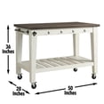 thumbnail image 3 of Cayla Kitchen Cart in Dark Oak and White, 3 of 3