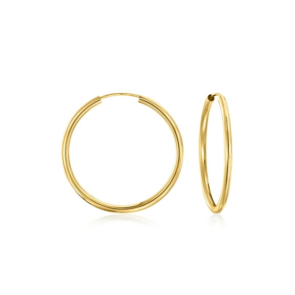 Ross-Simons Italian 1.5mm 14kt Yellow Gold Endless Hoop Earrings, Women's, Adult