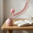 thumbnail image 5 of REGALWOVEN Small Ceramic Square Bud Vase, Mini Cube Flower Vase with Wide Mouth, Matte Geometric Decorative Vase for Desk Plain White 2.8"L x 2.8"W x 2.8"H, 5 of 5
