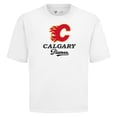 thumbnail image 2 of Men's Levelwear  White Calgary Flames Team Surge Luxe Signature Knit T-Shirt, 2 of 3