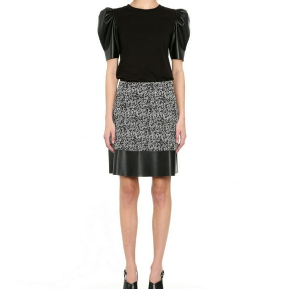 Michael Kors Womens Tweed Mini Skirt, Black, XX-Large