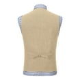 thumbnail image 3 of USNSM Men's Solid Color Lapel Single Breasted Suit Top Vintage Vest Herringbone Party Prom Waistcoat Groomsmen Yellow S, 3 of 5