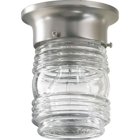 

Quorum 1 Light Flush Mount in Satin Nickel