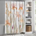 thumbnail image 3 of Watercolor Spring Beige Flowers Fabric Shower Curtain Floral Leaf Washable Shower Curtains for Bathroom, Waterproof Bath Curtain with Hooks Home Decor 36x72in, 3 of 8