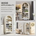 thumbnail image 6 of SinCiDo Tall Arched Bookshelf, 7-Tier Open Shelf Bookcase, Medium Density Fiberboard, 6 of 7