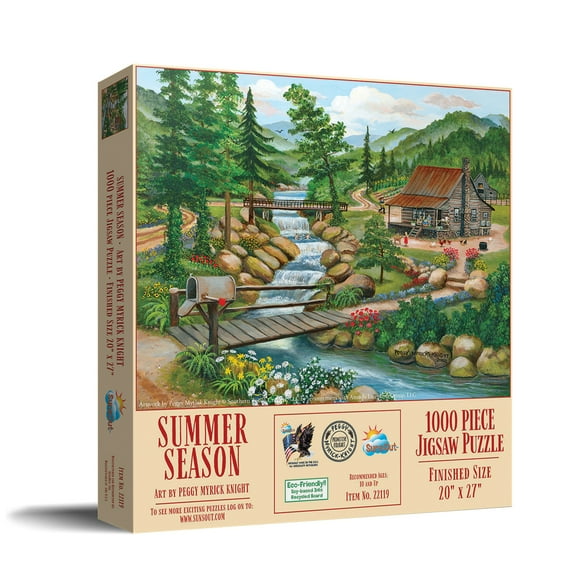 SUNSOUT INC - Summer Season - 1000 pc Jigsaw Puzzle by Artist: Peggy Myrick Knight - Finished Size 20" x 27" - MPN# 22119