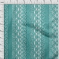 thumbnail image 4 of oneOone Cotton Poplin Twill Dark Teal Green Fabric Mix Block Pattern Quilting Supplies Print Sewing Fabric By The Yard 56 Inch Wide, 4 of 4