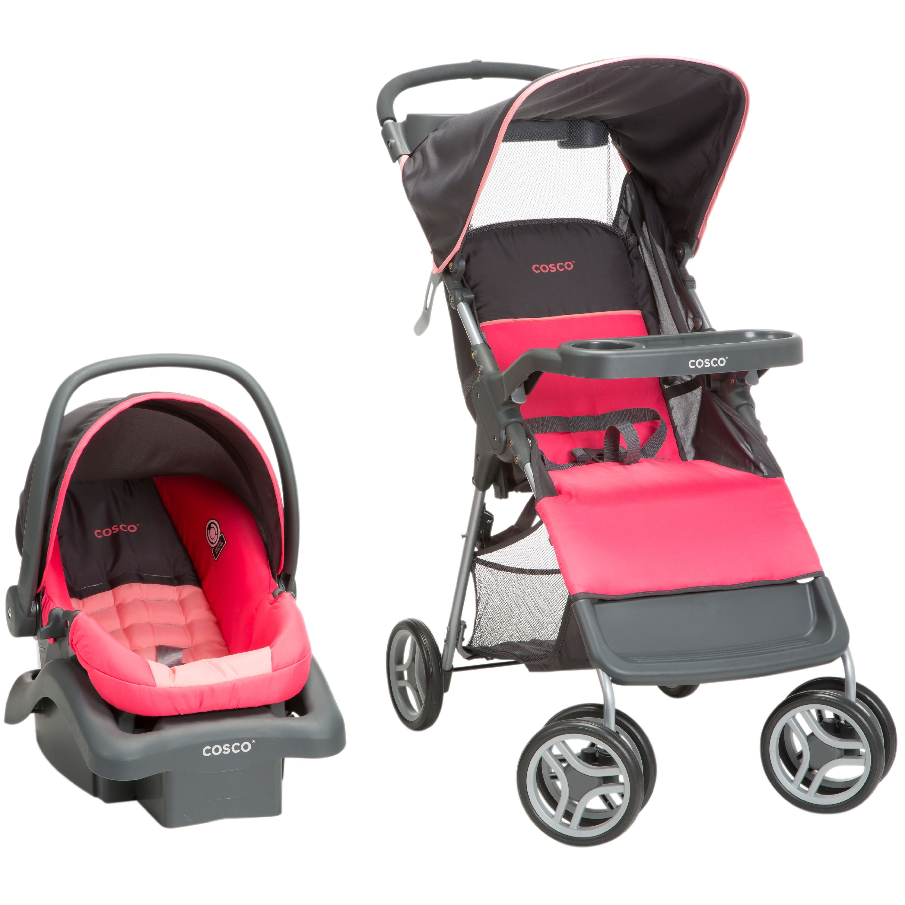 Cosco Lift & Stroll? Travel System, Colorblock Coral