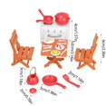 thumbnail image 2 of Nebwoak Children Toys 1.5 Years Mini Playhouse Dollhouse Family Scene with Picnic Outdoor Oven Toy Set For Boys And Girls Holiday Birthday Gifts Simulation Furniture, 2 of 5