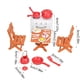 thumbnail image 3 of Fiudx Ofertas flash Artículos en oferta Mini casa de juegos, casa de muñecas, escena familiar con picnic, horno al aire libre, juego de juguetes para niños y niñas, regalos de cumpleaños, muebles de, 3 of 6