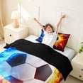 thumbnail image 3 of Erosebridal Ball Games Twin Bedding For Soccer Gamer,Football Sport Gaming Kids Duvet Cover Set For Boys,Reversible Black 2pcs,No Comforter, 3 of 6
