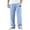 Light Blue, variant on GrmtClth Mens Linen Straight Leg Pants Drawstring Elastic Waist Lightweight Breathable Casual Summer Trousers with Pockets Black L
