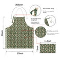thumbnail image 7 of Green Christmas Gingerbread and Tree Apron-Garden Aprons for Women with Pockets-Cotton Linen Waterproof Kitchen Cooking Gardening Aprons Adjustable for Kitchen,Cooking,BBQ and Salon 32"x27", 7 of 7