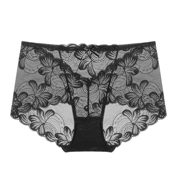 Ashirexll Plus Size Underwear for Women, Ladies Underwear Panties, Solid Color No Steel Rim Detachable Wave Pattern Briefs
