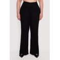 thumbnail image 3 of Women's Plus Size Almost Famous High Waisted Cable Knit Pants, 3 of 4