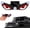 Red-Red + White, variant on Solar Demon Eye LED Car Window Light, Waterproof Devil Eyes Light No Drill Suction Cup Dynamic Windshield Ambient Lamp Solar and USB Powered Flicker Signal Warning Lights for SUV, TruckRV