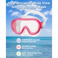 thumbnail image 6 of Reef Tourer Youth Single-Window Mask & Snorkel Set for Kids Age 4-9, Flash Pink, 6 of 7