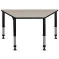 thumbnail image 4 of 48" x 24" Trapezoid Height Adjustable Classroom Table- Maple, 4 of 7