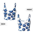 thumbnail image 6 of Sports Bra For Women, Cute Sapphire Blueberry Sports Bras For Women High Support, Workout Tank Tops Woman With Removable Cups, 6 of 8