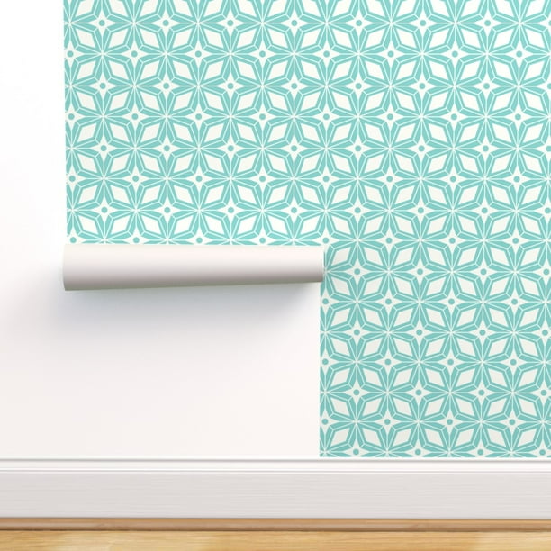 Peel-and-Stick Removable Wallpaper Geo Starburst Modern Decor Geometric