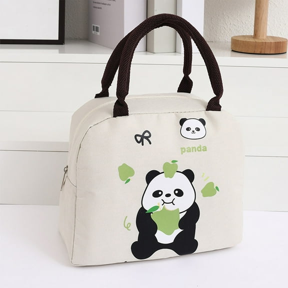 Deeceymbur Multi Compartment Insulated Lunch Tote with Mesh Pockets Two Way Zipper Waterproof Fabric for School Office and Outdoor Use