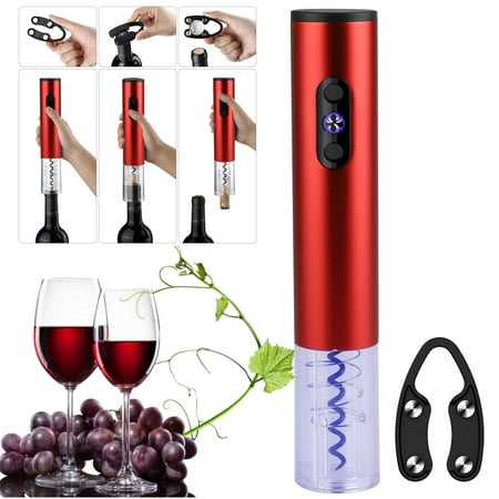 Corkscrew Ground Anchor Kit EEEKit Electric Wine Bottle Opener, Automatic Corkscrew Cordless Cutter Opening Kit with Foil Cutter, Home Accesories ()