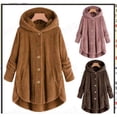 thumbnail image 1 of Sudadera De Felpa Con Botones De Ambos Lados Europeos Americanos Casuales Para Mujerpangjing, 1 of 3
