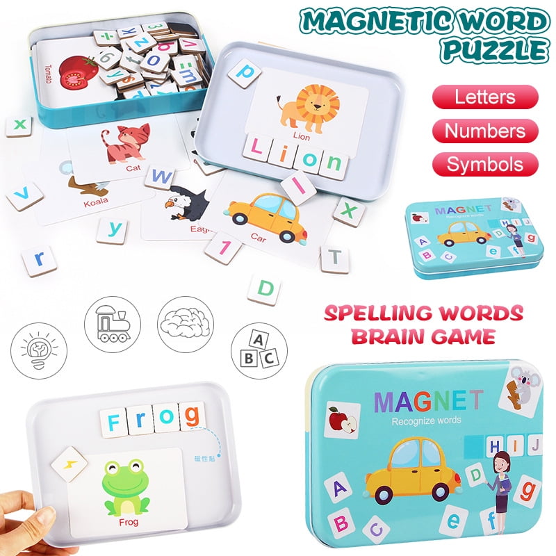 2set Wooden Magnetic Number Letters Fridge Magnet Alphabet Education Kid Toy 