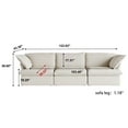 thumbnail image 5 of Sodrens Modular Sectional Sofa,Modern Linen Fabric Couch Free Combination Sofa,3-Seat Sofa for Living Room,Beige, 5 of 14
