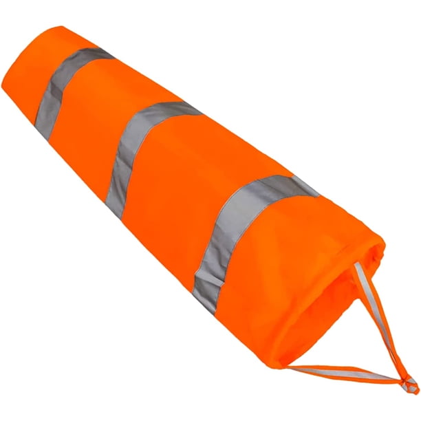 Manga de viento, manga de viento para aeropuerto, de nailon antidesgarro, para exteriores, color naranja, resistente al agua, con cinturón reflectante para exteriores, aeropuertos, granjas