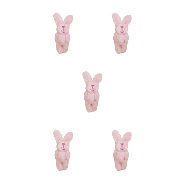 Yuarrent Mini conejo articulado resistente al desgaste conejito de peluche colgante muñeca regalos rosa 6cm Type2 NO2 Yuarrent CBP274034