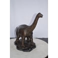 thumbnail image 5 of Nifao Brontosaurus Dinosaur Bronze Statue on Marble base – Home Decor Sculpture, 26"L x 10"W x 16"H, 5 of 10