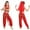 Red, variant on Kids Girls Sequin Belly Dance Outfits for Stage Performance Party, Sizes 2-16