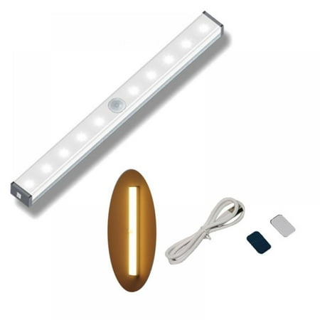 

Stick-on Anywhere Portable Little Light Wireless LED Under Cabinet Lights Motion Sensor Activated Night Light Build in Rechargeable Battery Magnetic Tap Lights for Closet Cabinet