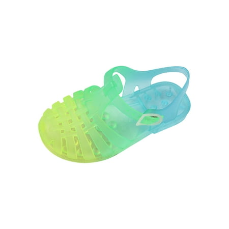 

AnuirheiH Toddler Shoes Baby Boys Girls Cute Gradient Colors Hollow Out Non-slip Soft Sole Beach Roman Sandals 4-6$ off 2nd