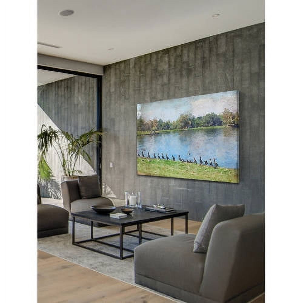 "Spring on the Farm 4" Painting Print on Wrapped Canvas