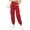Red, variant on Olyvenn Cargo Sweatpants for Women Baggy Casual Fleece Joggers Drawstring High Waisted Fall Fashion Sweatpants with Pockets Black M
