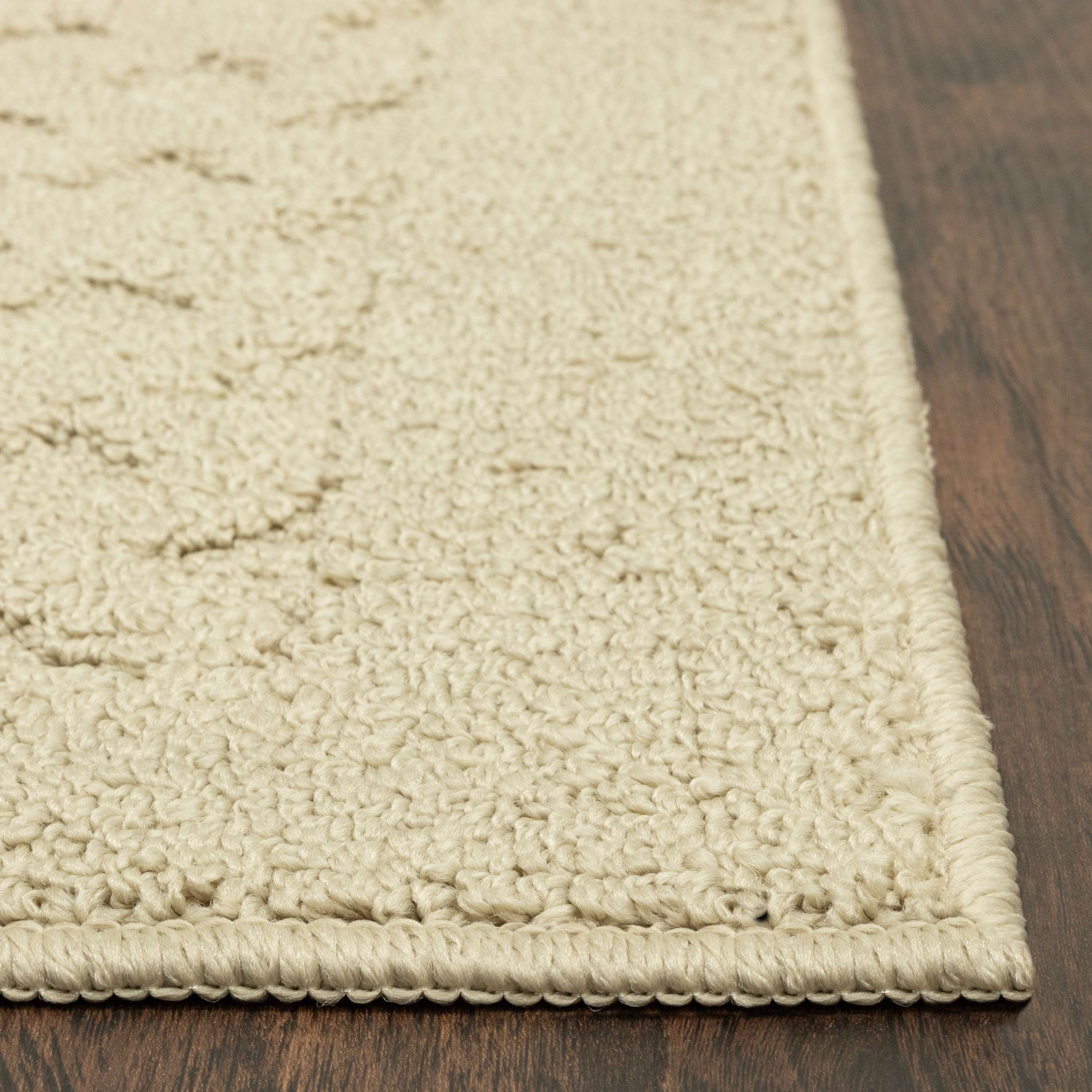 Mainstays Dylan Solid Diamond Olefin Beige Indoor Runner Rug, 2'x6'