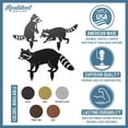 thumbnail image 4 of RealSteel Garden Art – Raccoon Family 3 Pack – Playful Metal Yard Stakes for Outdoor & Wildlife Lovers (Gold), 4 of 7
